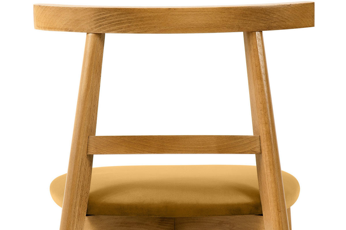 ESSTISCHSTÜHLE LILIO 2 St Vintage, Gelb / hell Eiche - Hellbraun/Eichefarben, Holz/Textil (47/76/45cm) - KONSIMO®