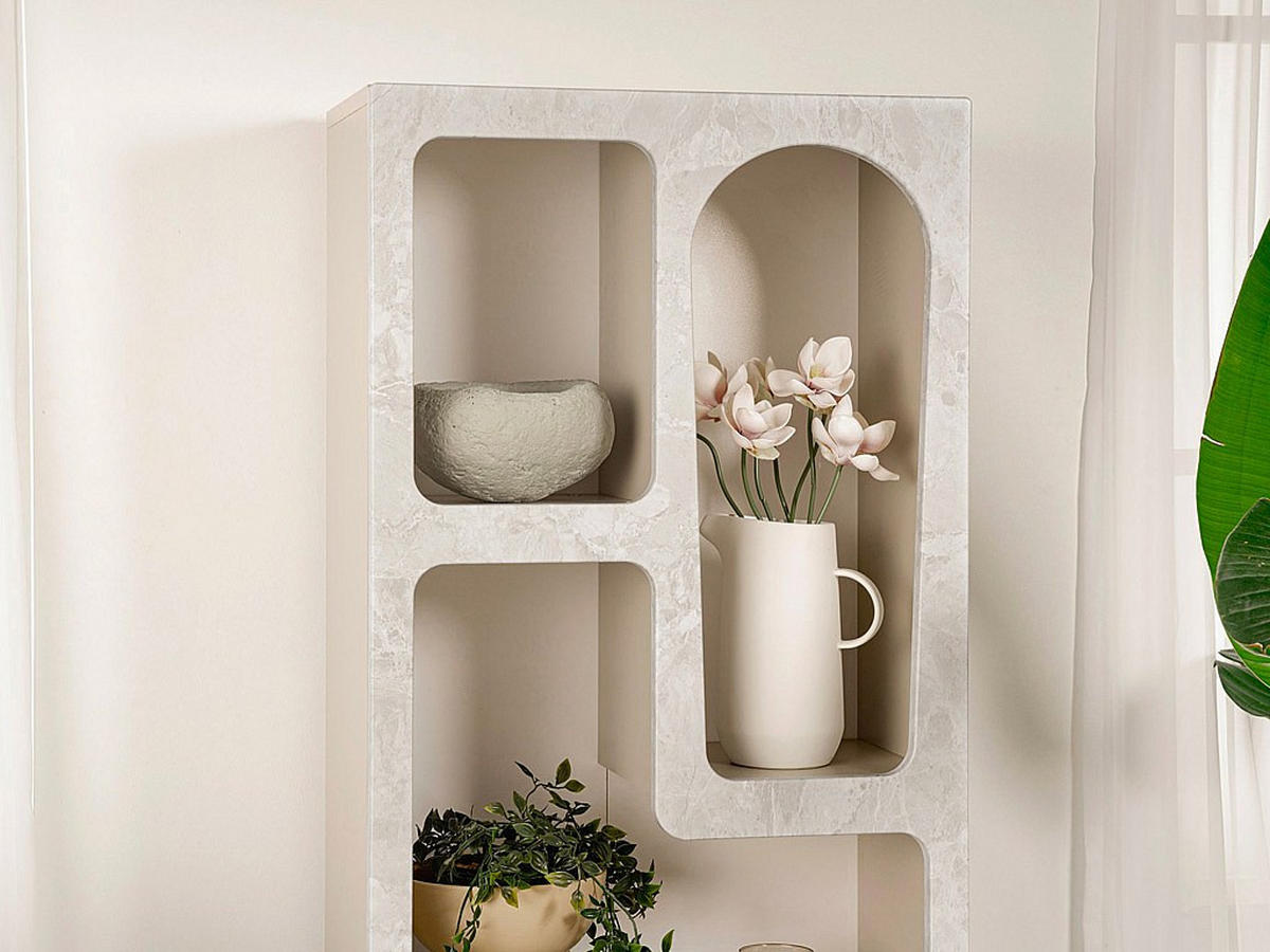 REGAL - 60 cm x 32 cm - holz - grau Luela - Grau, Holz (60/150/32cm) - Vente-Unique