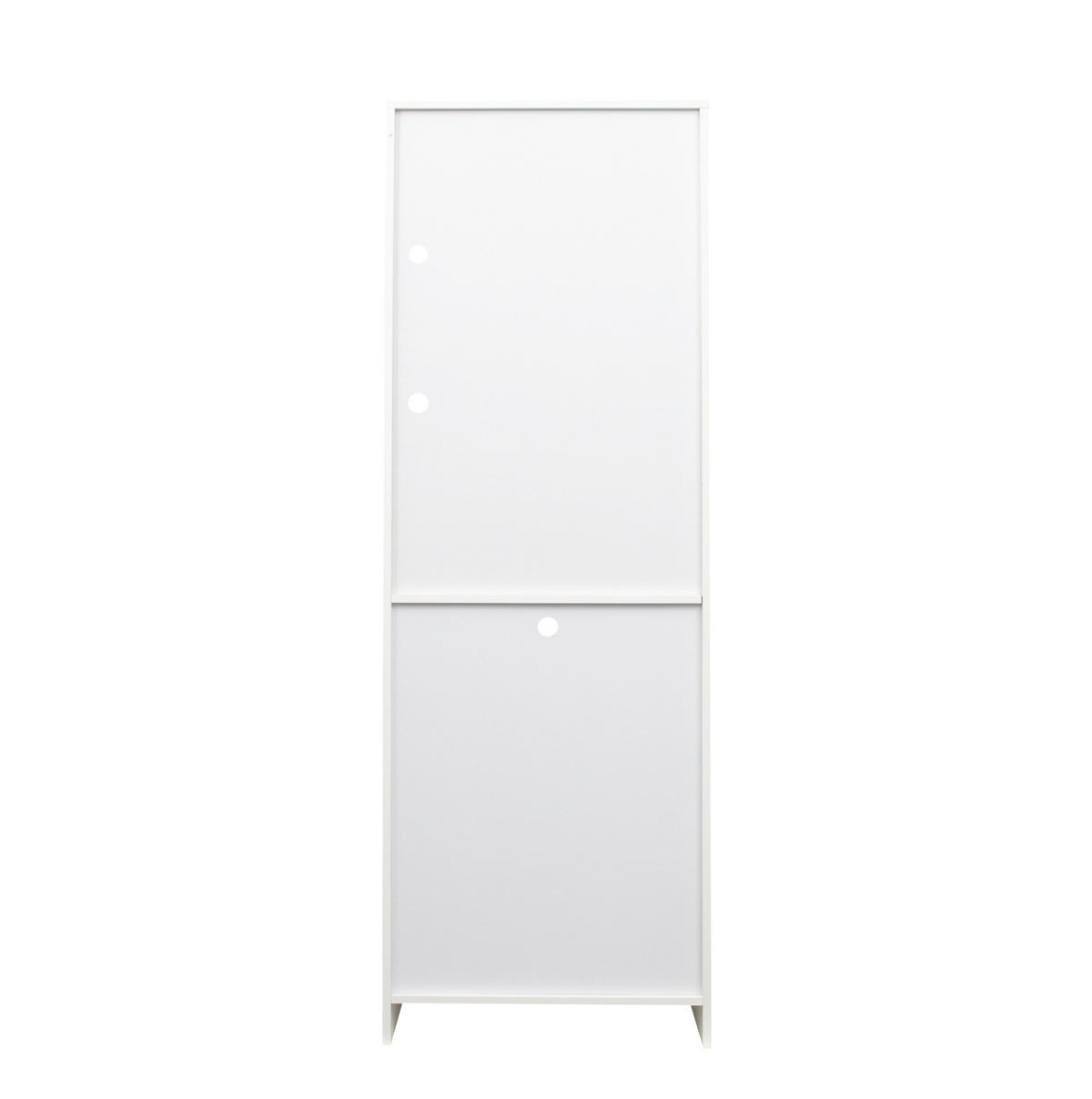 VITRINE 50/40/180 cm in Weiß mit LED-Beleuchtung und Hochglanzfront - Weiß, Holzwerkstoff (40/180/50cm) - Flora Grace