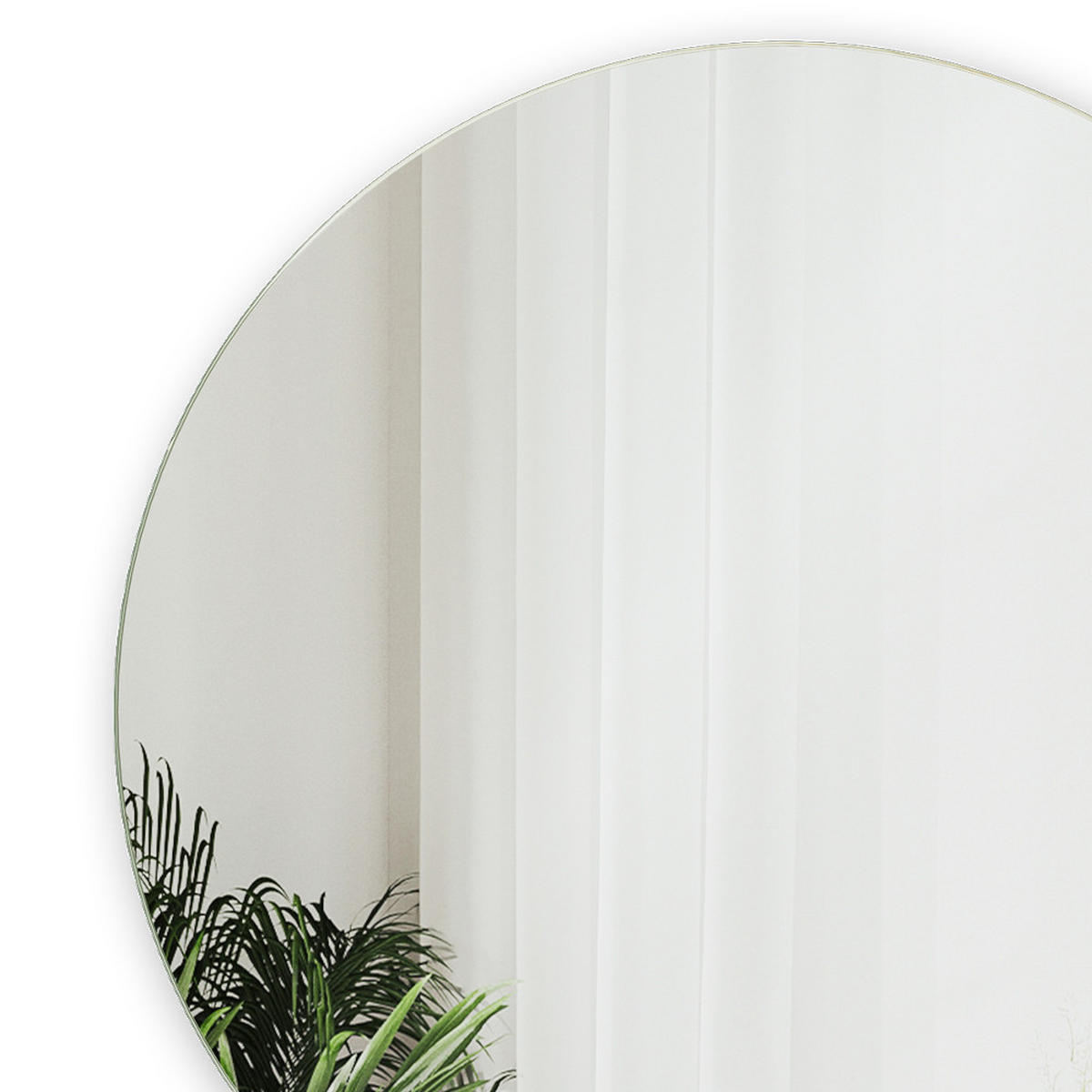 BADEZIMMERSPIEGEL Karen Weiß 60 x 60 cm Rund - Weiß, Glas (60/60/2.1cm) - Vicco