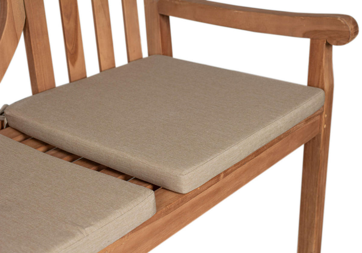 SITZKISSEN Auflage 2er Set beige - Beige, Textil (50/50/4cm) - Mr. Deko