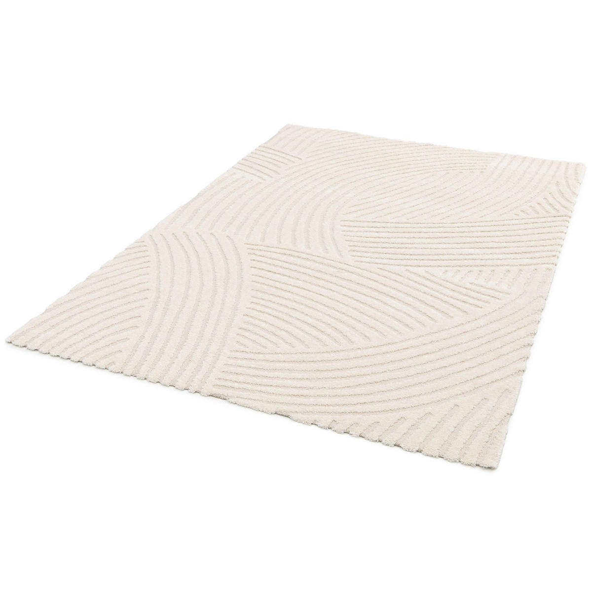 TEPPICH sehr weich mit Relief-Effekt beige - Beige, Textil (160/230cm) - AFK Living