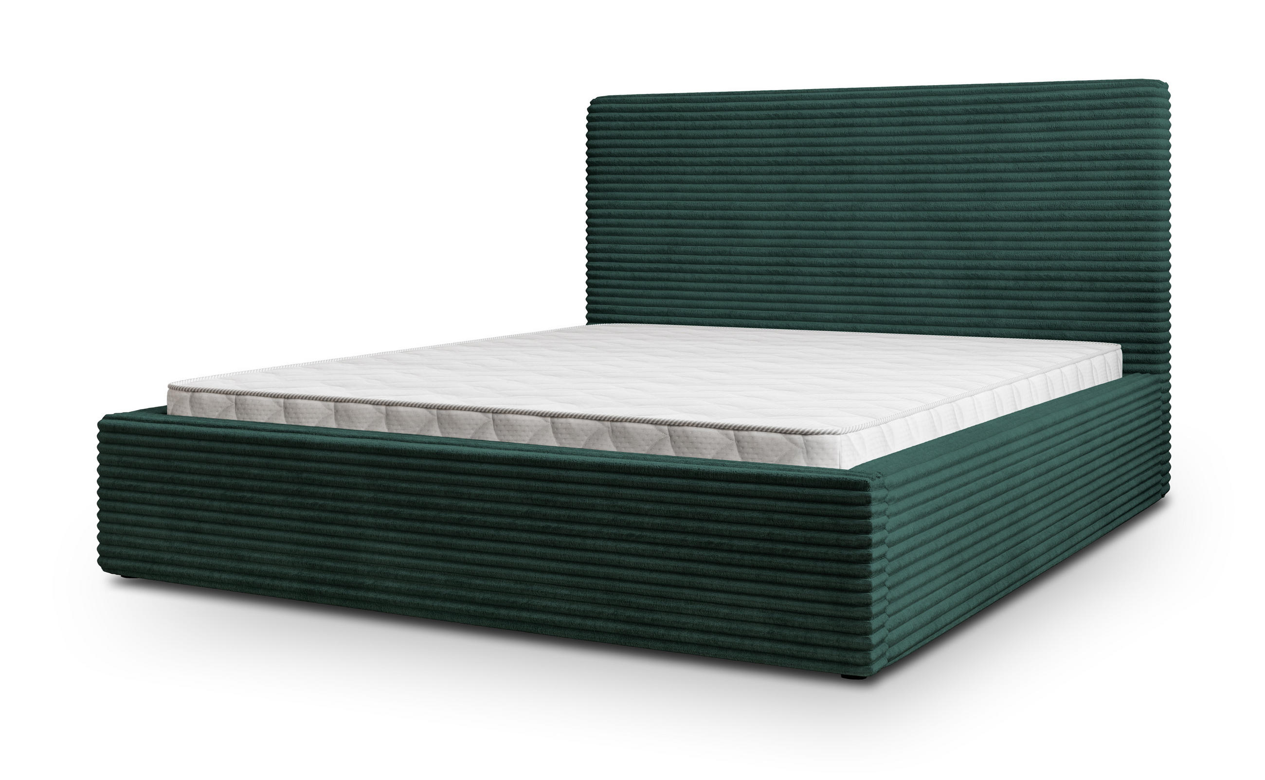 POLSTERBETT MIRETTI 160x200 cm mit Bettkästen - Grün - Grün, Holz (160/200cm) - MASSENO