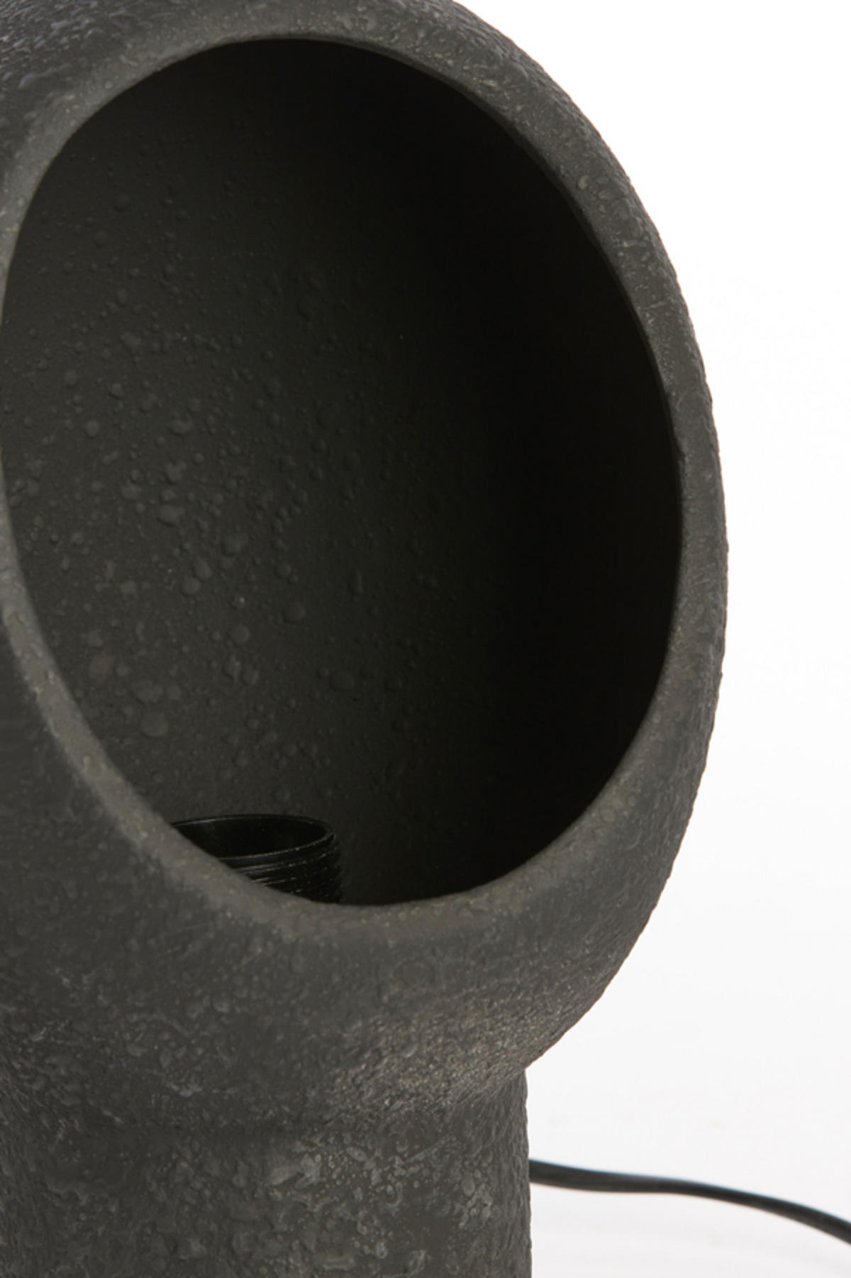 TISCHLAMPE Monk Schwarz 18,5/17/30 cm - Schwarz, Keramik (18.5/17/30cm) - Light & Living