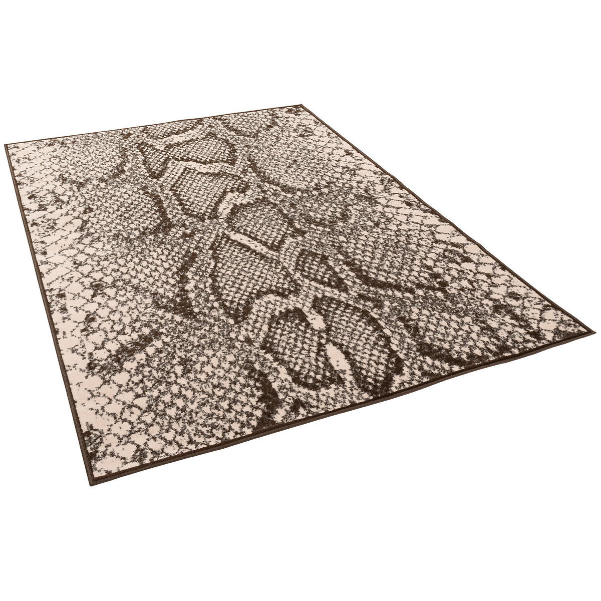DESIGNER TEPPICH SAMBA SCHLANGEN TIERMUSTER - Beige, Textil (140/200cm) - Pergamon