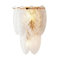 WANDLEUCHTE Julia, Transparent und goldfarben, 34cm - Transparent, Glas (26/34/16cm) - KOSILUM