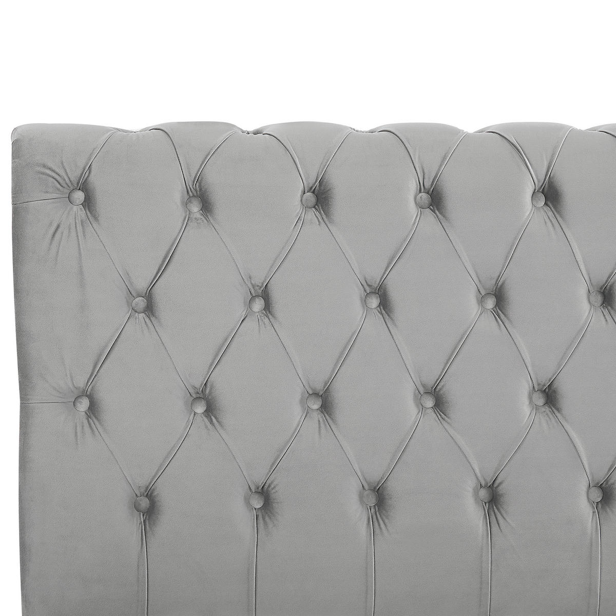 BETT 160/200cm Hellgrau Avallon - Hellgrau, Textil (160/200cm) - Beliani