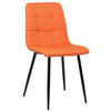 ESSZIMMERSTUHL Till Stoff, Gestell Metall matt Schwarz Orange - Schwarz/Orange, Textil/Metall (45/88/52cm) - TPFLiving