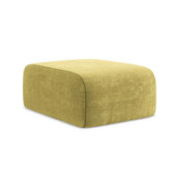 POUF Chenille Stoff Grün - Limette/Schwarz, Holzwerkstoff/Kunststoff (72/42/94cm) - Makamii