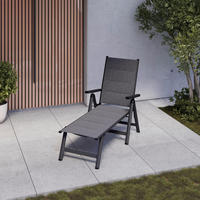 GARTENLIEGE Werner Grau Aluminium - Grau, Metall (1/103/140cm) - Mömax