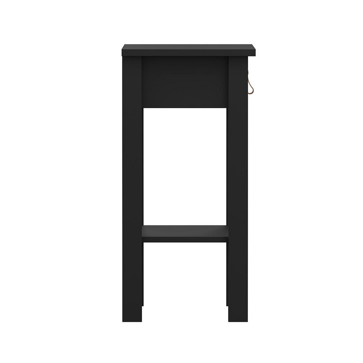 NACHTTISCH, Madrid, Schwarz, Holzwerkstoff, 40 x 35 x 71 cm - Schwarz, Holzwerkstoff (40/71/35cm) - ebuy24