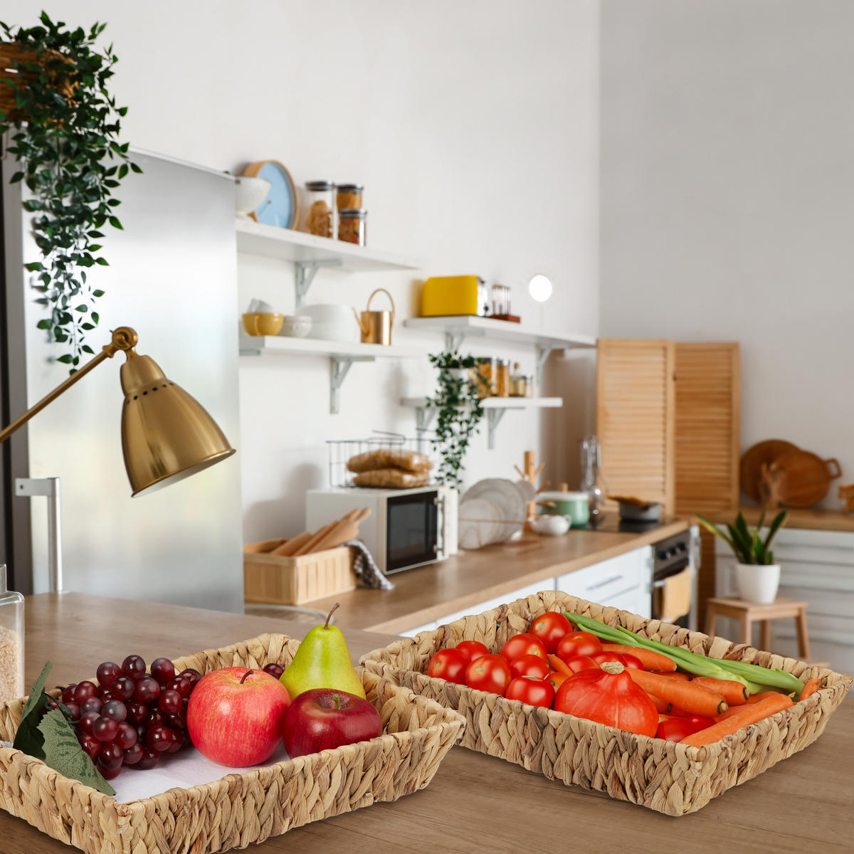 2XOBSTSCHALE - Multicolor, Textil (7cm) - Relaxdays