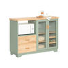 KÜCHENSCHRANK Grün - Grün, Glas/Holz (120/90/40cm) - SoBuy