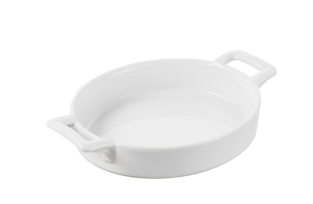 CREME BRULEE 25 cl OVAL Weiss - Weiß, Keramik (14.5/13/3cm) - Revol Porcelaine France