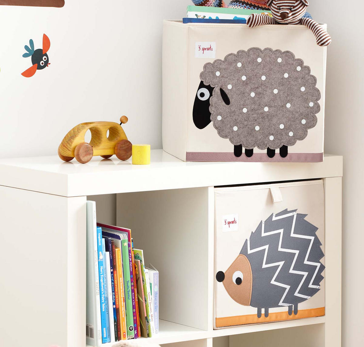 AUFBEWAHRUNGSBOX Schaf 33x33x33cm - Naturfarben, Textil (33/33cm) - 3Sprouts