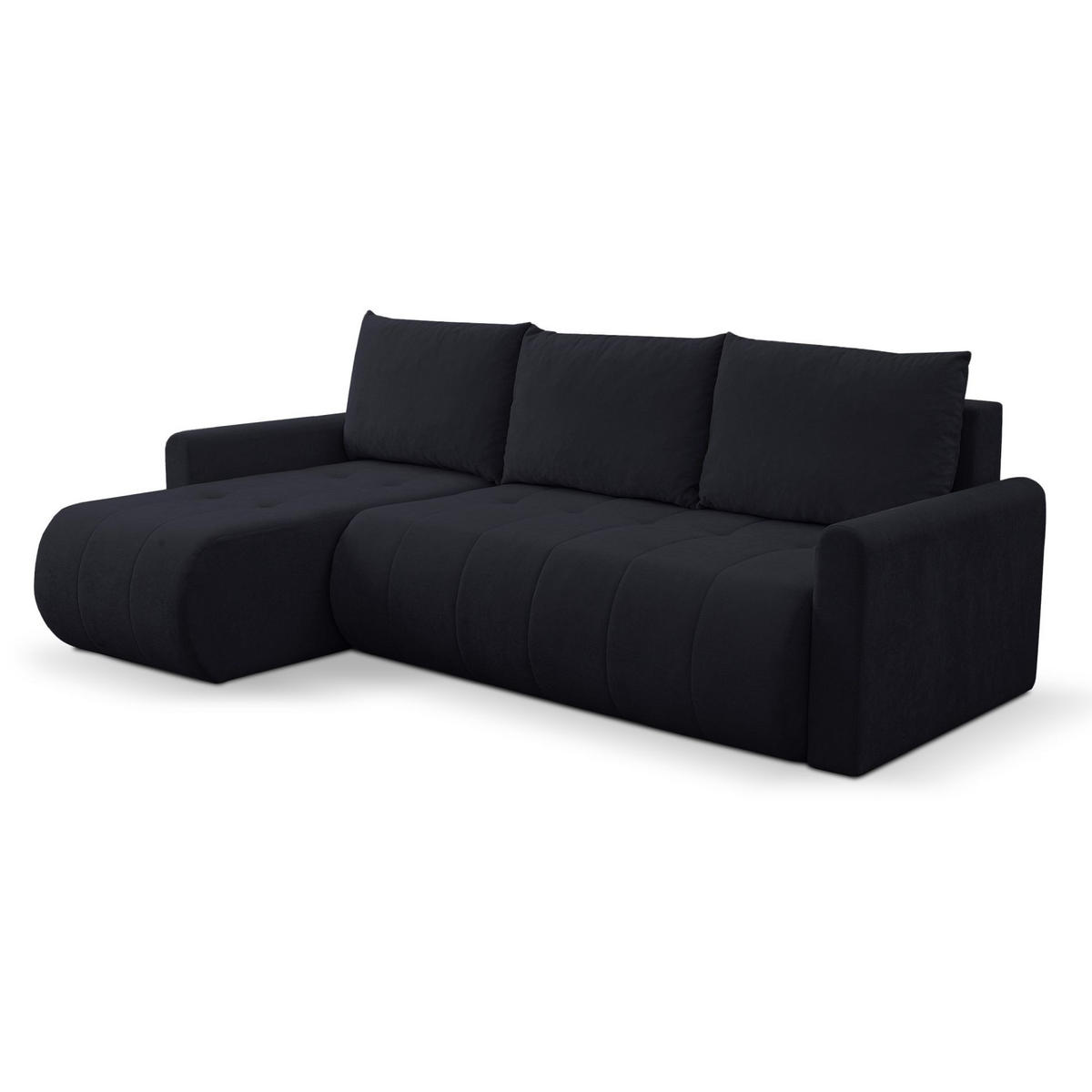 ECKSOFA Timmone Graphit Chenille 230 cm - Schwarz, Kunststoff/Textil (230/149cm) - Selsey