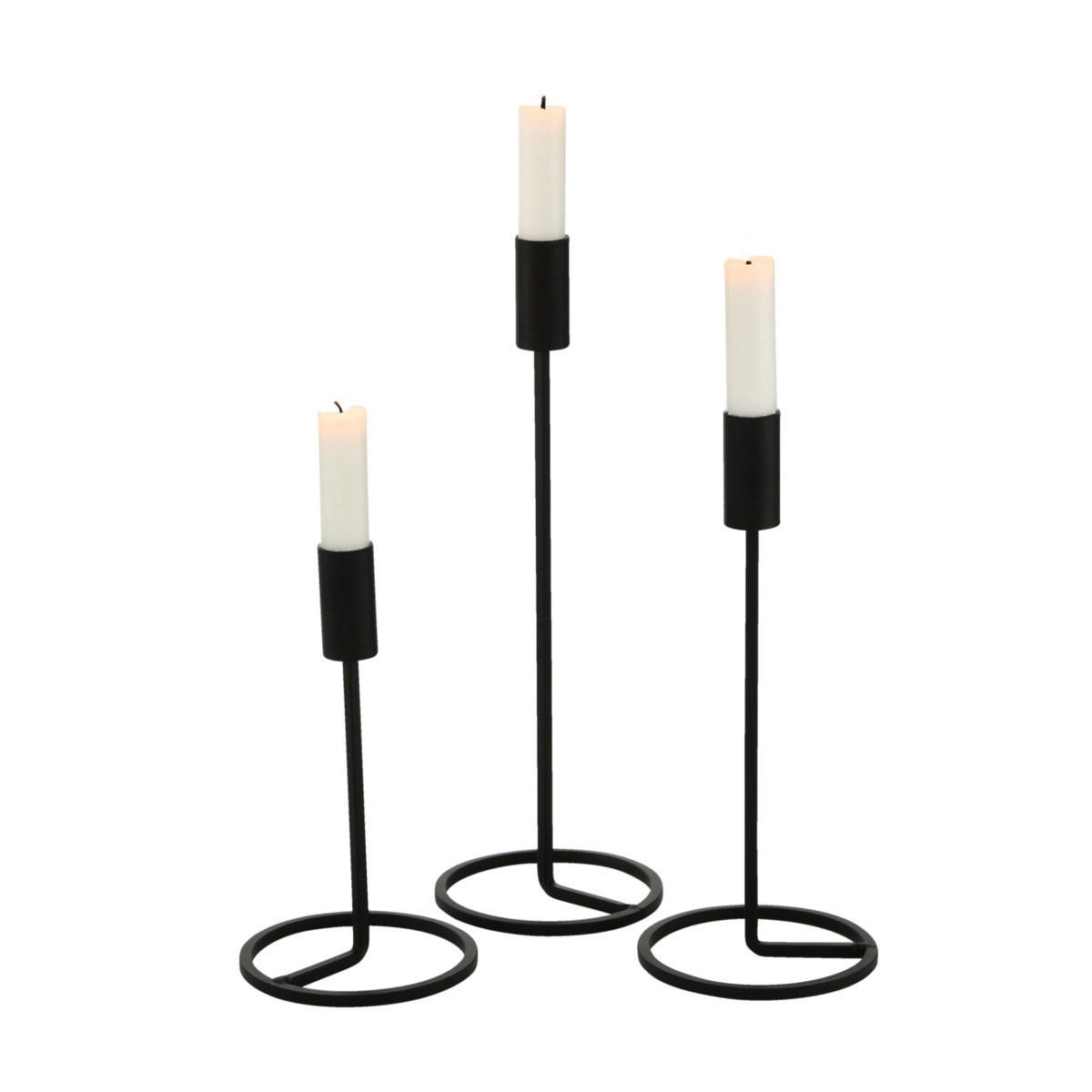 KERZENSTÄNDER aus Metall Fio - Schwarz, Metall (11/32/11cm) - Boltze Home
