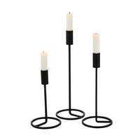 KERZENSTÄNDER aus Metall Fio - Schwarz, Metall (11/32/11cm) - Boltze Home