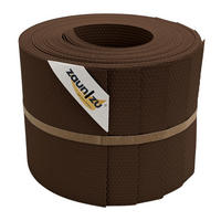 SICHTSCHUTZSTREIFEN Delux-P Einzelstreifen Wabenstruktur Braun 10x 2,55m - Braun, Kunststoff (255/19cm) - ZAUN|ZU