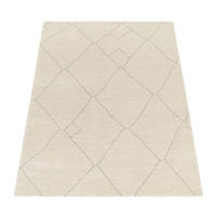 KURZFLORTEPPICH, mit Bogenlinienmuster, Natur, 120 x 170 cm - Naturfarben, Textil (170/120cm) - KADIMA DESIGN