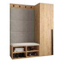 GARDEROBEN-SET 134/184/42 - Eichefarben/Creme, Holz/Kunststoff (134/184/42cm) - MÖBEL KRYSPOL