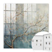 SCHLÜSSELBOX Weiß 30x30 cm – Türöffnung nach rechts - Entspannung in der Natur - Blau, Metall (30/30/5cm) - TULUP