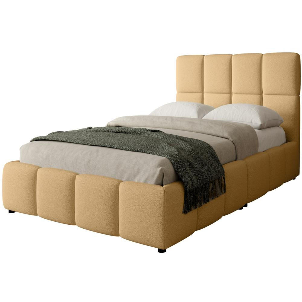 POLSTERBETT Nostro mit Bettkasten 140x200 cm gelb - Gelb/Schwarz, Textil (140/200cm) - Beautysofa