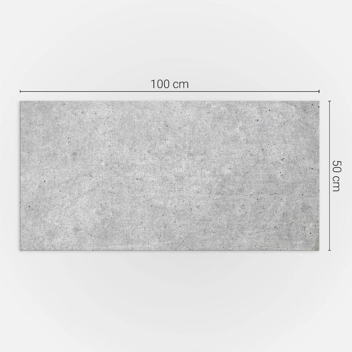 WANDPANEEL 100x50 cm selbstklebend Cemento - Graphitfarben, Kunststoff (50/1.6/100cm) - Wallfluent