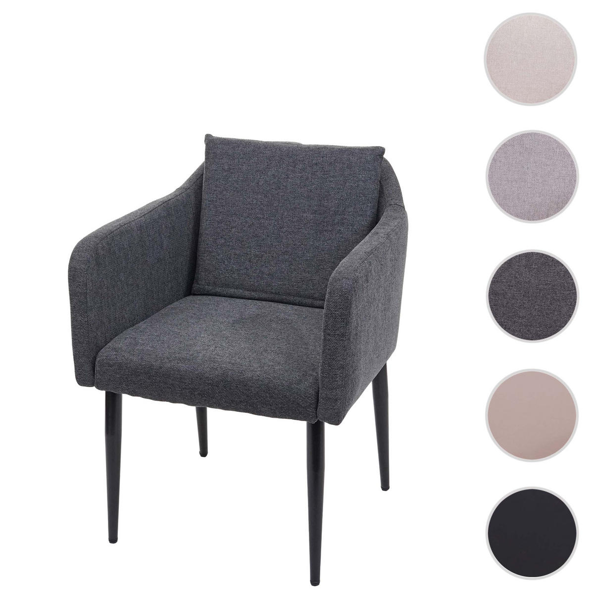 ESSZIMMERSTUHL Anthrazit - Anthrazit, Textil (60/86/65cm) - MCW