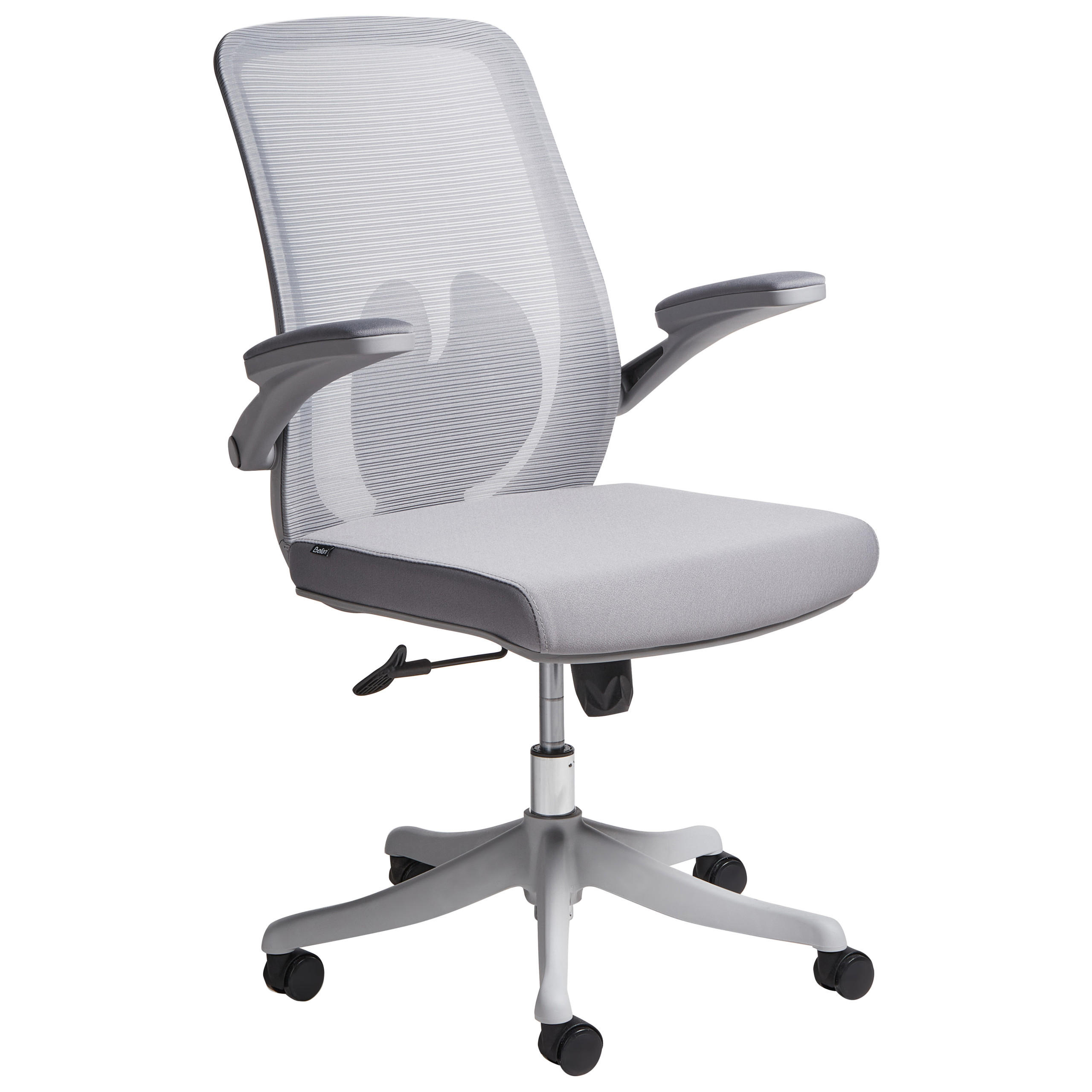 BÜROSTUHL Stoff Grau Overlord - Grau, Textil (49/100/63cm) - Beliani