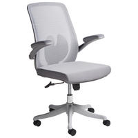 BÜROSTUHL Stoff Grau Overlord - Grau, Textil (49/100/63cm) - Beliani