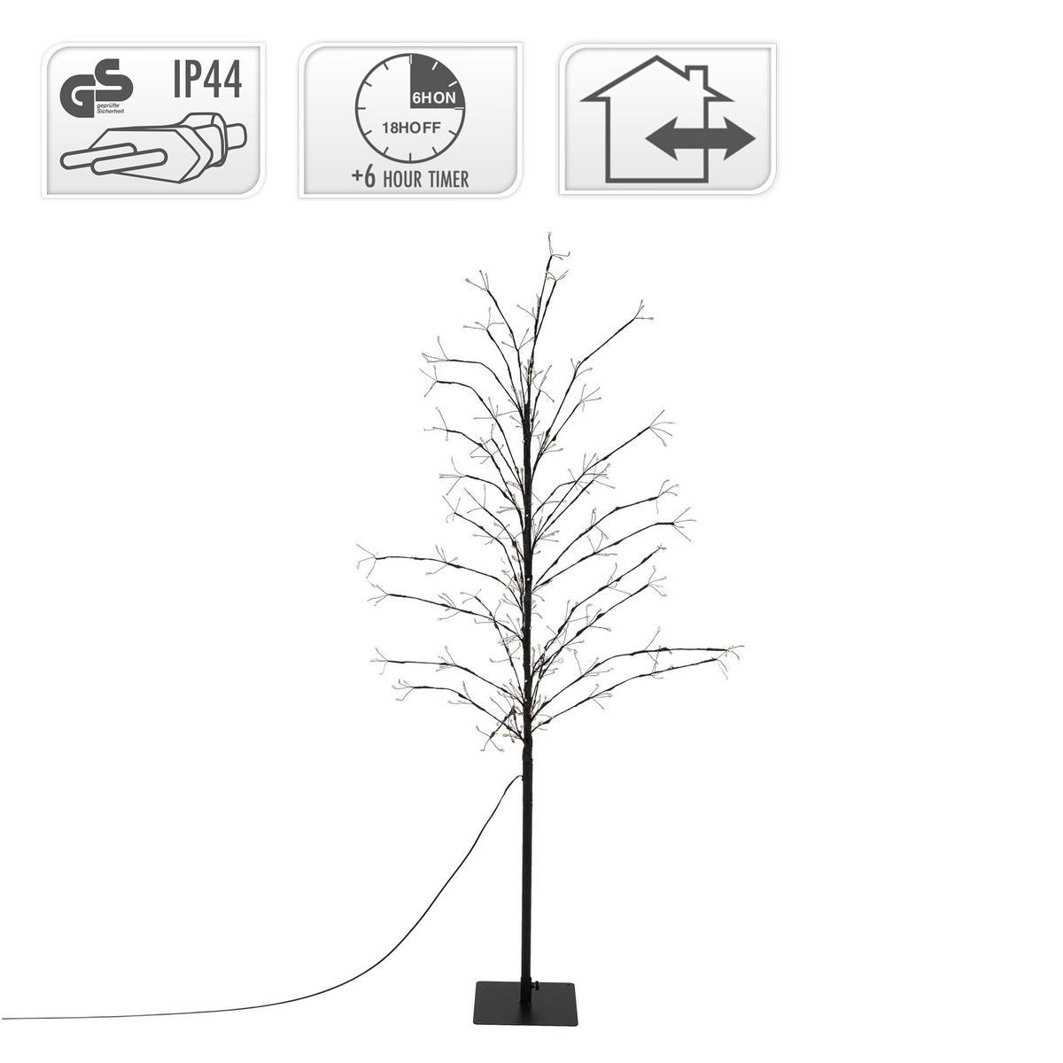 WEIHNACHT Baum 360 LED - Schwarz, Kunststoff (60/150/60cm) - ECD-Germany