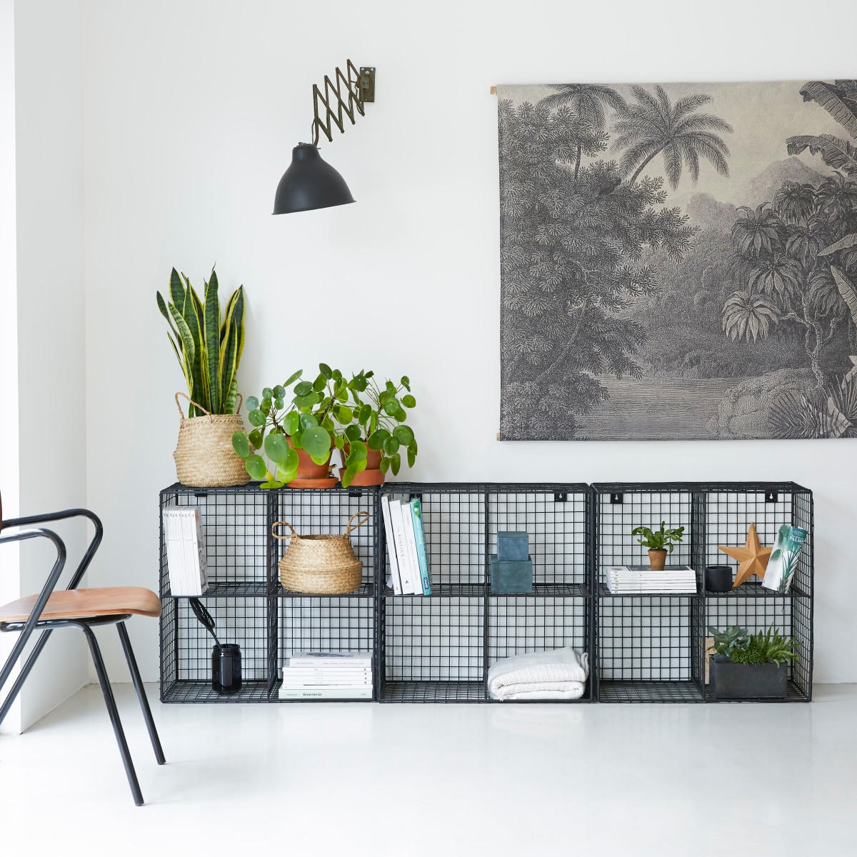 BÜCHERREGAL Sona Schwarz aus Metall - Schwarz, Metall (65/192/33cm) - Tikamoon