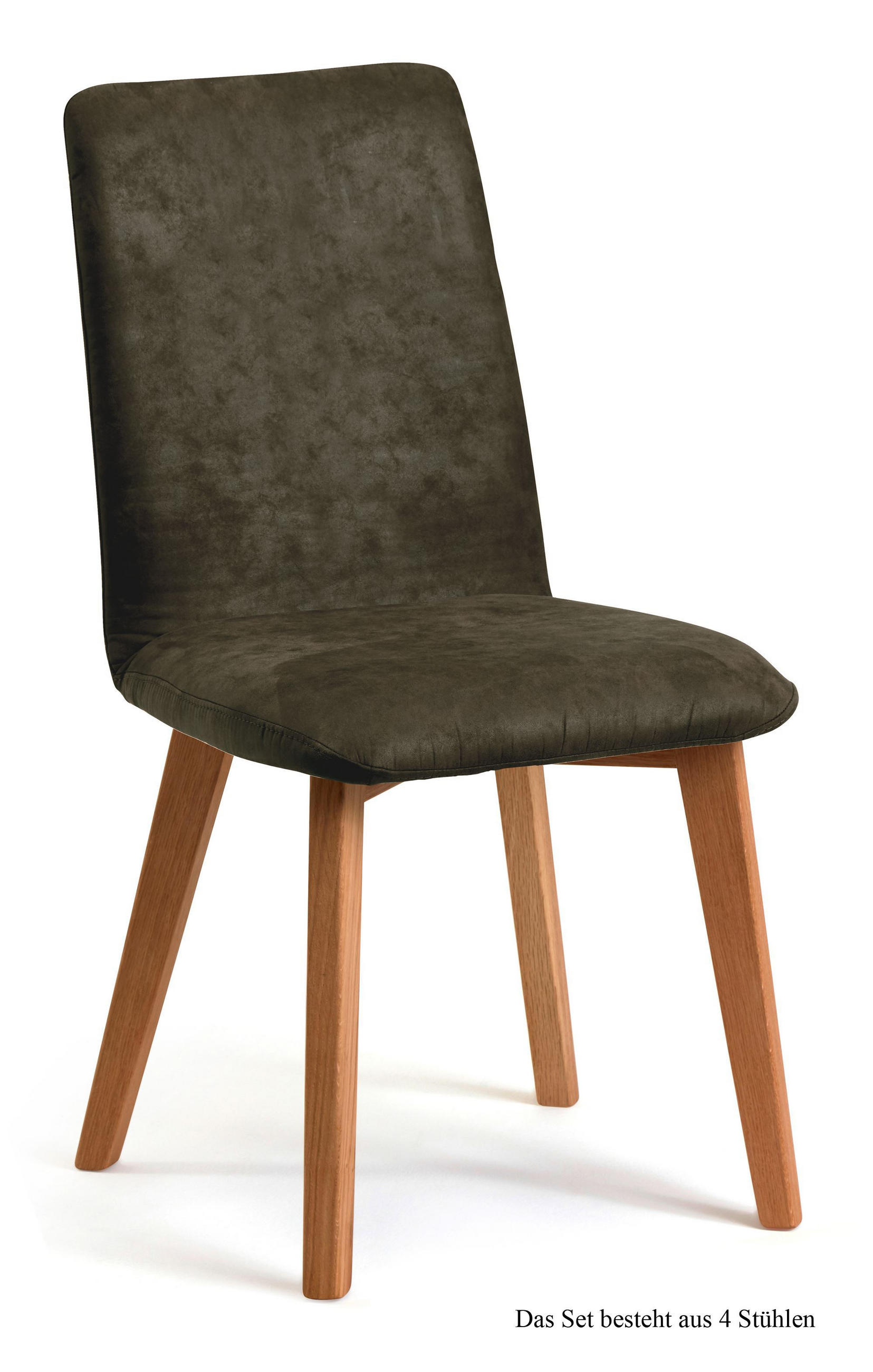 ESSZIMMERSTUHL (4er-Set) Darci 47x92x60 Eiche geölt/Khaki - Dunkelgrün/Eichefarben, Kunststoff (60/92/47cm) - 58aufmkessel