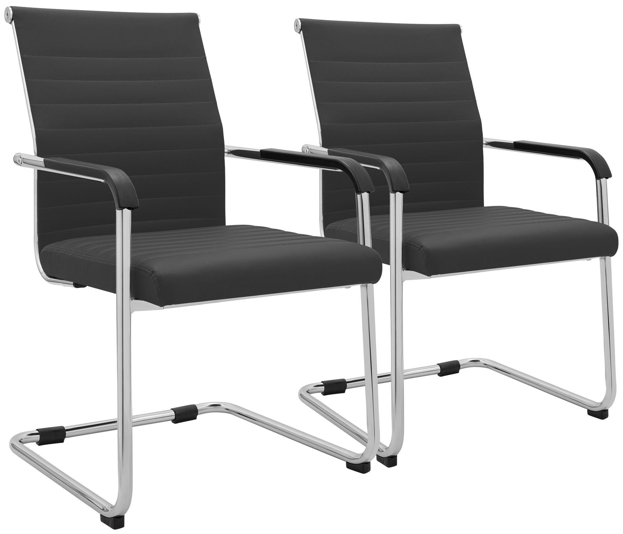 SCHWINGSTUHL 2 Metall Grau - Grau, Metall (55/90/62cm) - CLP