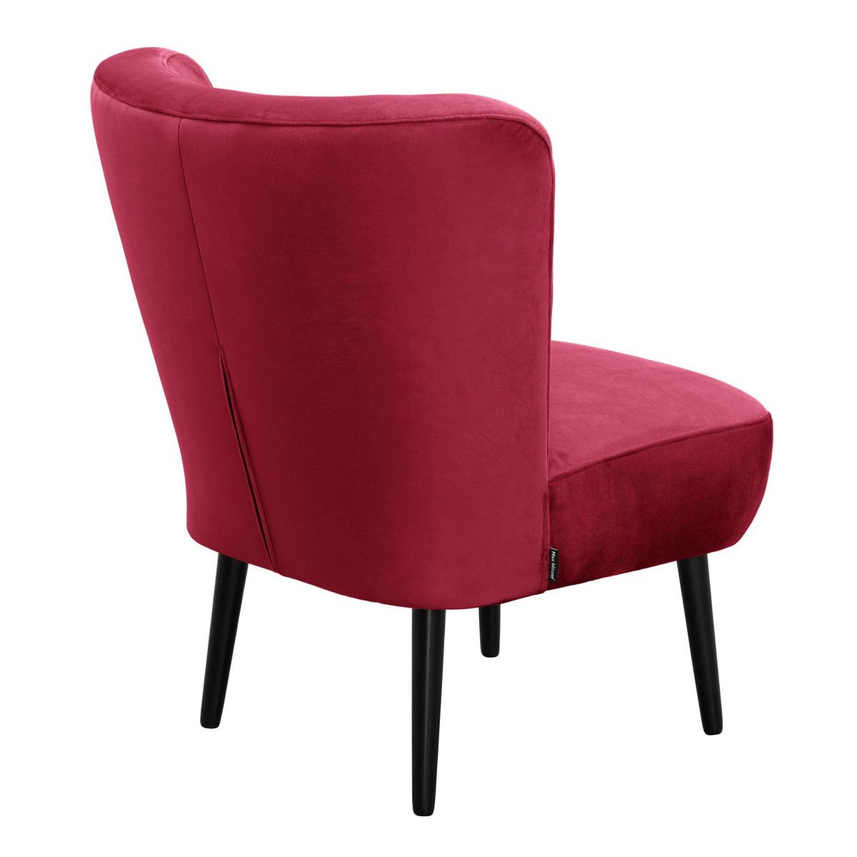 COCKTAILSESSEL Kayleigh Samtvelours rot - Rot, Kunststoff (68/80/69cm) - 58aufmkessel