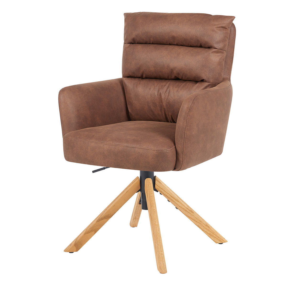 BÜROSTUHL Mika-Tesa 2er-Set - Honigeiche/Braun, Eichenholz/Holz (59/95/66cm) - DUBI Möbel