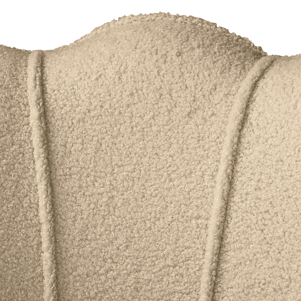 SESSEL - Bouclé, Füße Hell - Beige/Cappuccino, Birkenholz/Textil (75/74/75cm) - home24