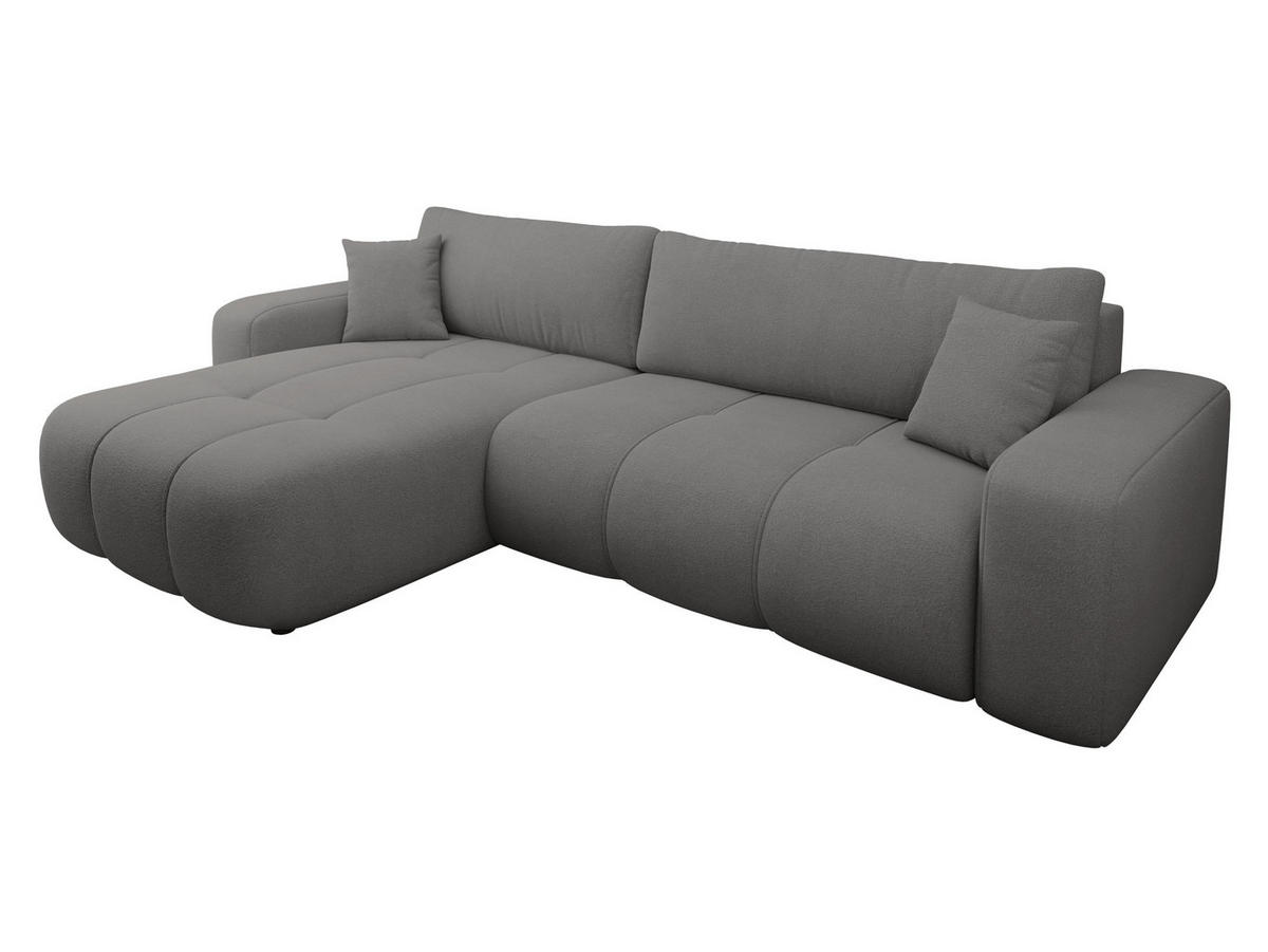 ECKSOFA Furyn Maxi - Dunkelgrau/Schwarz, Holz/Kunststoff (274/145cm) - MIRJAN24