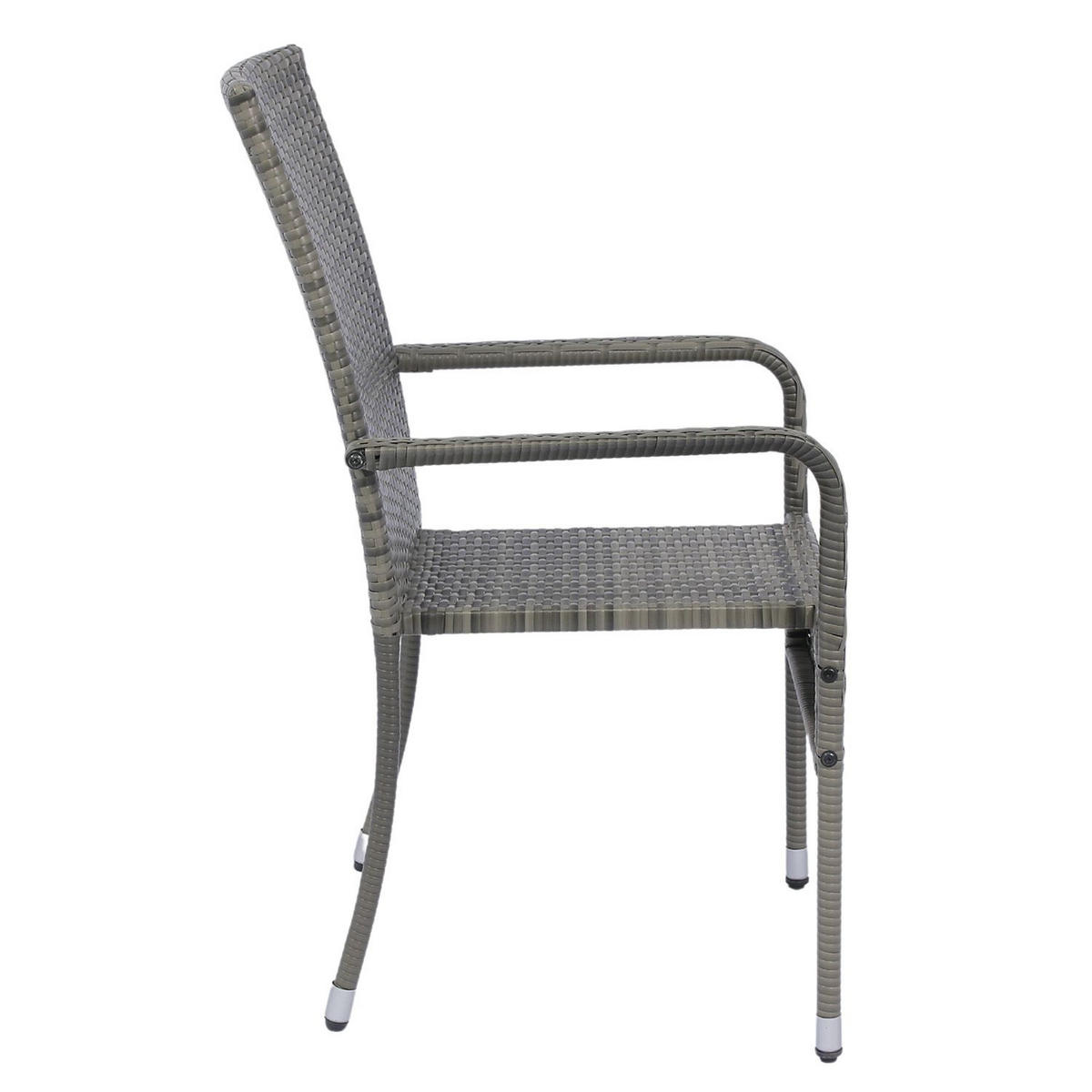 GARTENSTÜHLE Yoro 2er-Set - Grau, Kunststoff (50/90/50cm) - Juskys