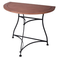 BALKONTISCH Einar halbrund Gartentisch - Braun, Holz (54/85/74cm) - DELUKE