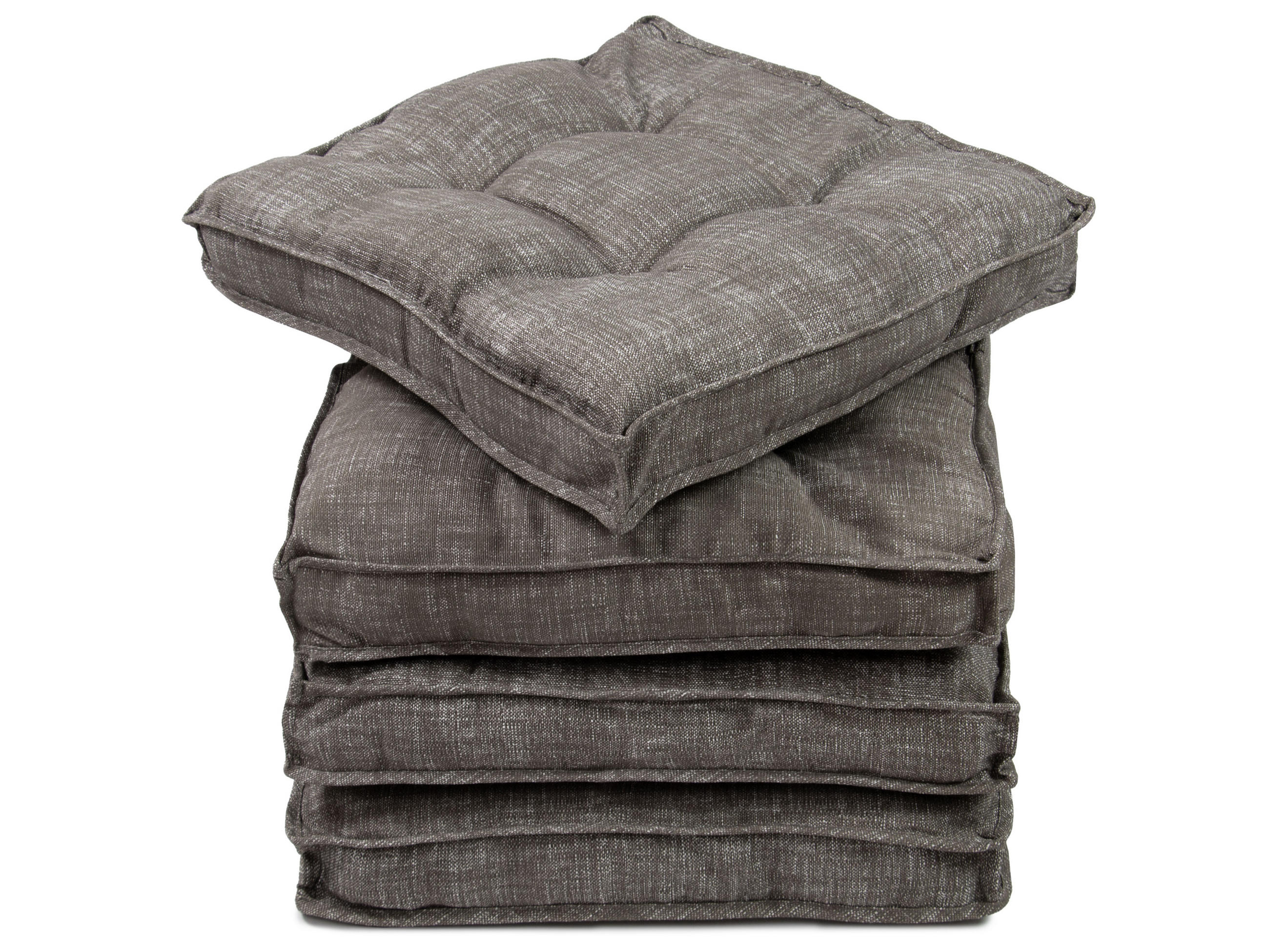 STUHLKISSEN, 4er-Set, 40x 40 cm, 55% Baumwolle, 45% Polyester, Braun - Braun, Textil (40/40/6cm) - Zollner