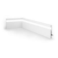 SOCKELLEISTE - 290 cm x 1.8 cm - plastik - weiß Ateno - Weiß, Kunststoff (1.8/290/12cm) - Vente-Unique