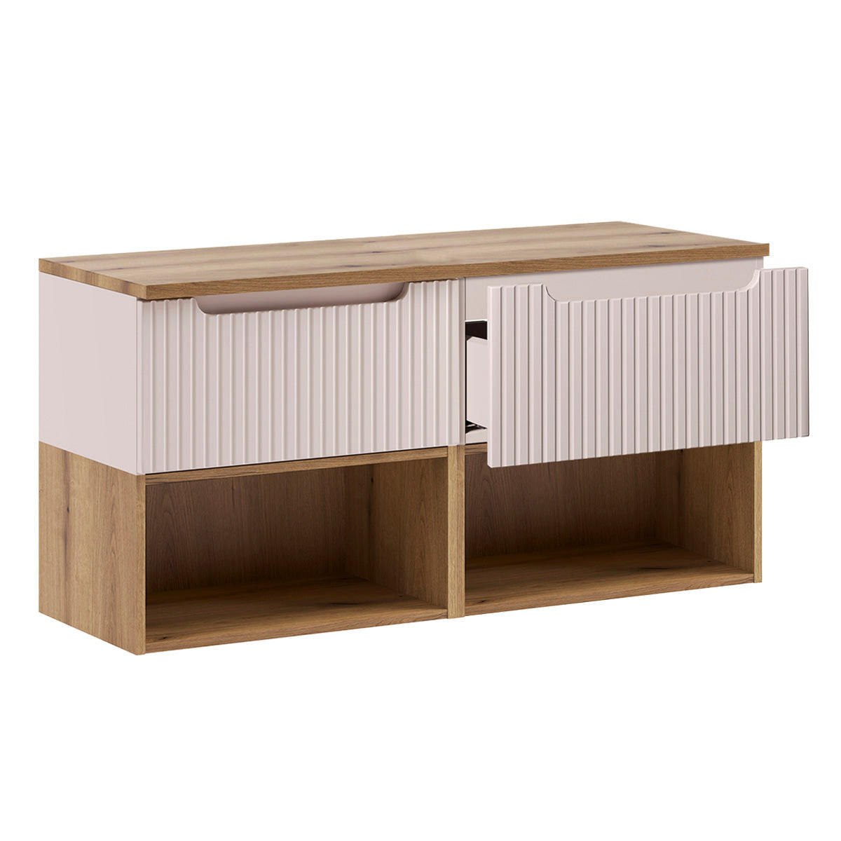 WASCHTISCHUNTERSCHRANK 120.4cm Riva Kaschmir - Beige, Holzwerkstoff (120.4/60/40cm) - Petits-meubles