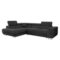 ECKSOFA Torezio, Seite: Links - Schwarz, Holz/Textil (274/203cm) - MIRJAN24