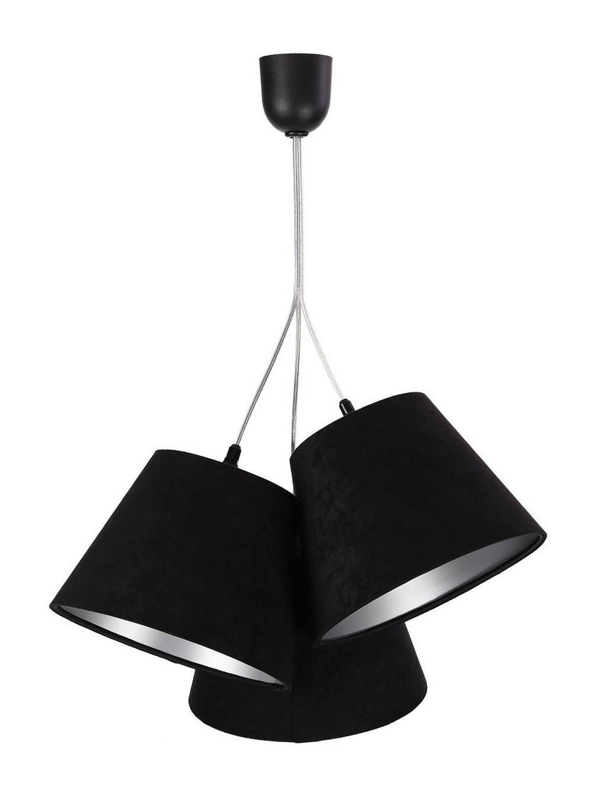 HÄNGELEUCHTE Schwarz 26/19 cm - Silberfarben, Kunststoff (26/0.8/19cm) - ONZENO