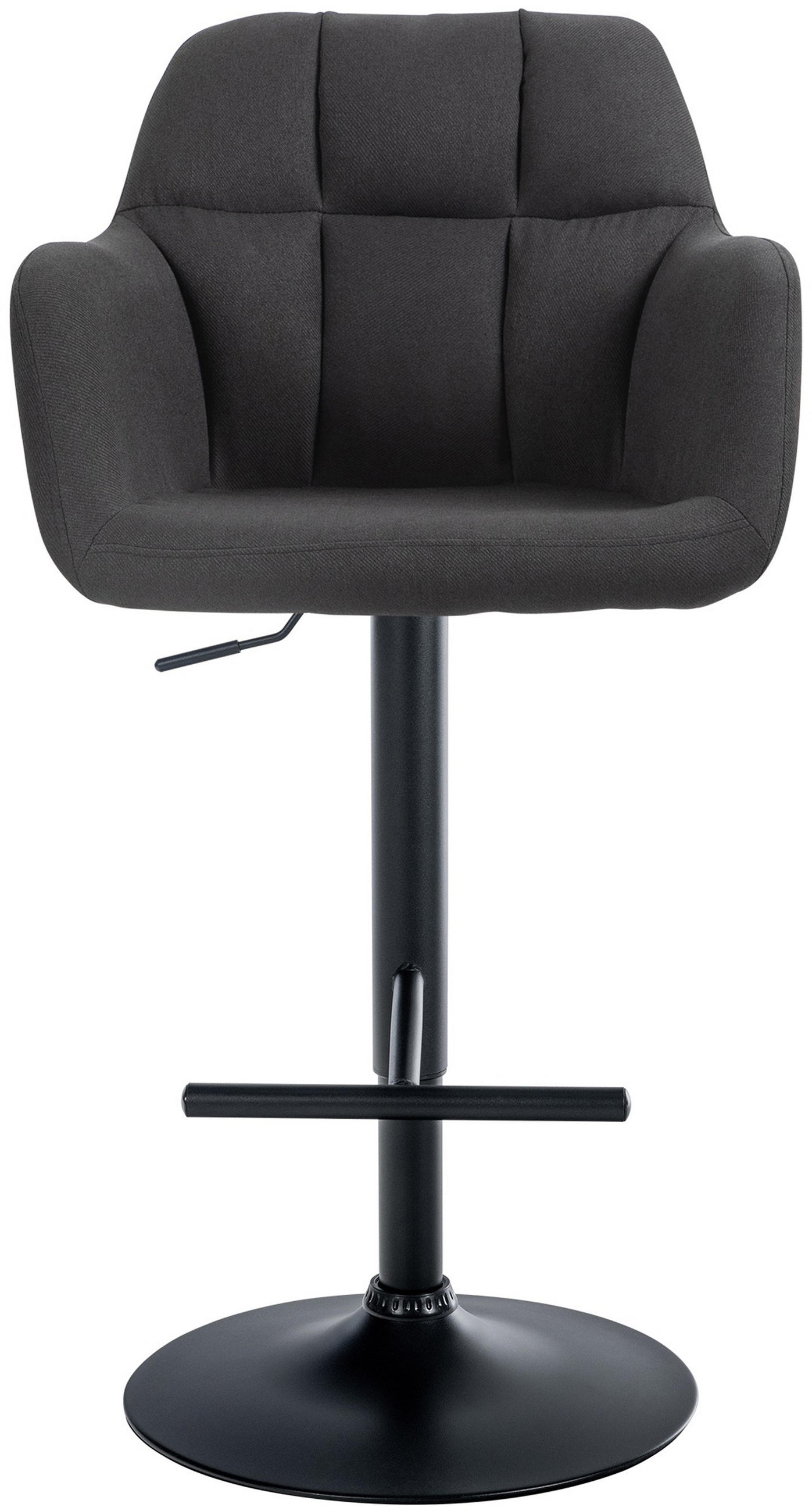 BARHOCKER Nardo Stoff schwarz schwarz - Schwarz, Textil/Metall (57/118/59cm) - TPFLiving