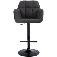 BARHOCKER Nardo Stoff schwarz schwarz - Schwarz, Textil/Metall (57/118/59cm) - TPFLiving