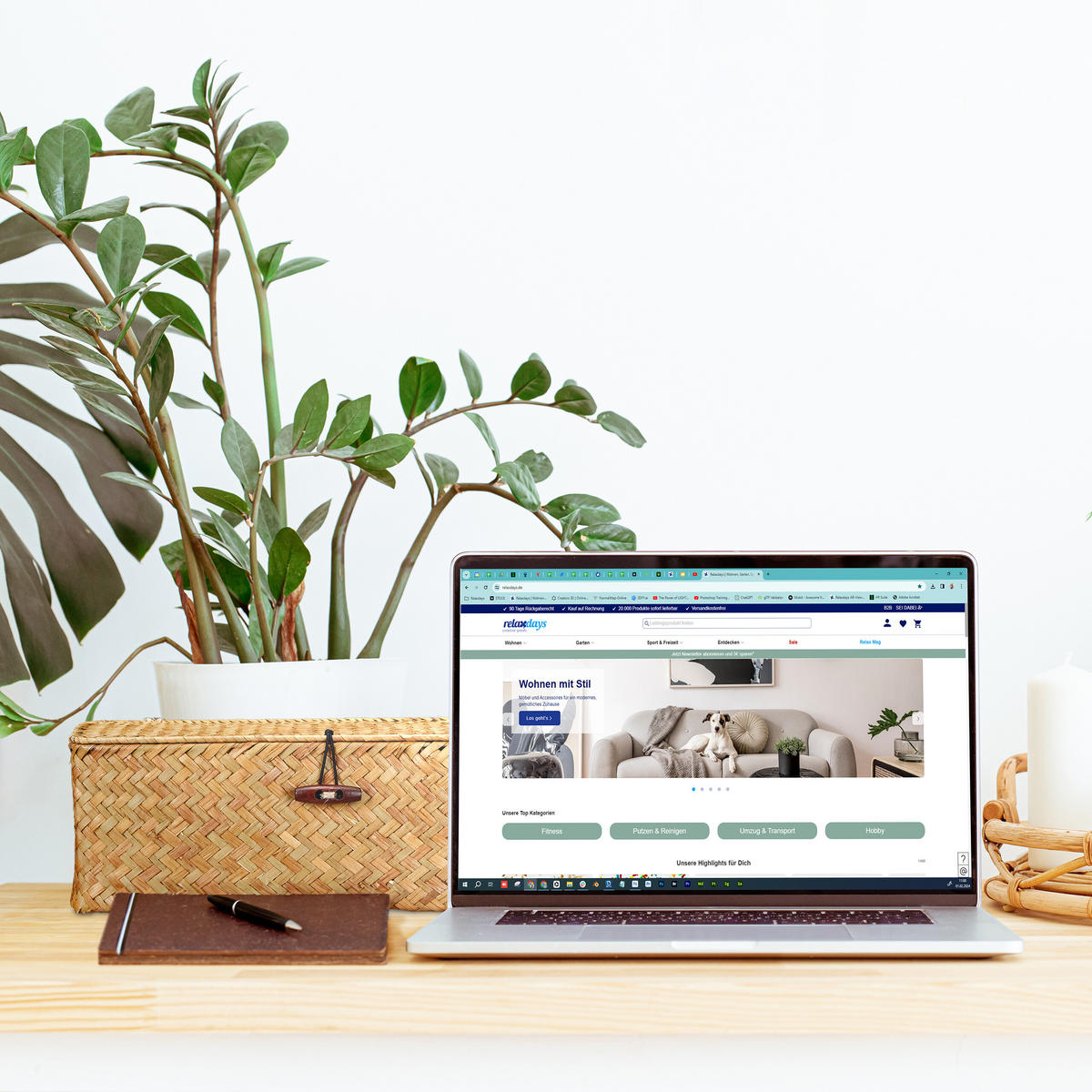 AUFBEWAHRUNGSBOX - Hellbraun, Textil/Metall (33/11/12.5cm) - Relaxdays