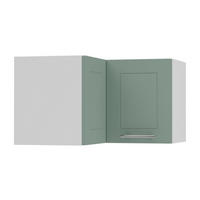 ECKHÄNGESCHRANK Kvantum W12/60/36 Mint Matt / Weiß Matt 60 / 60 / 36cm - Weiß/Mintgrün, Holz/Holzwerkstoff (60/36/60cm) - Feldmann-Wohnen